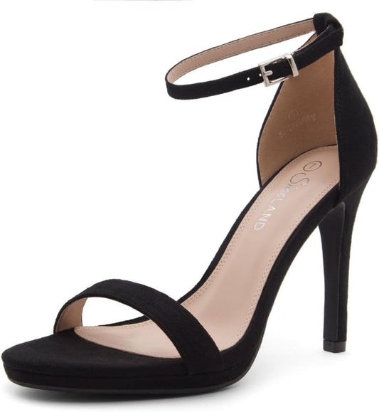 Women’S High Heels – Open Toe Stiletto Heels with Adjustable Ankle Strap | Dressy Sexy Strappy Heeled Sandals for Wedding, Prom, Party & Evening Wear